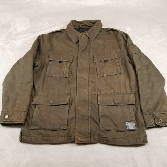 VTG Eddie Bauer Jacket Mens XL Brown Field Utility Trench Chore Coat - Picture 1 of 9